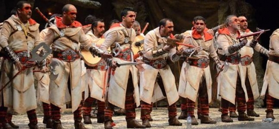 La murga Marwan en acción. 