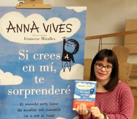 Anna Vives, en la presentación de su libro. 