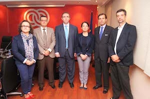 Responsables de Fundación ONCE y Fundación Citi en la presentación del proyecto. 