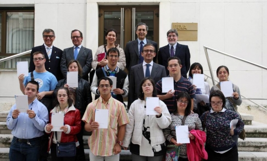 Algunos de los jóvenes que comenzarán en breve sus prácticas. 