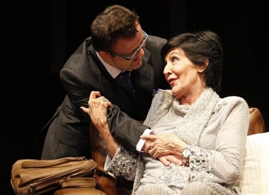 Velasco y Aritmendiz durante una representación. 