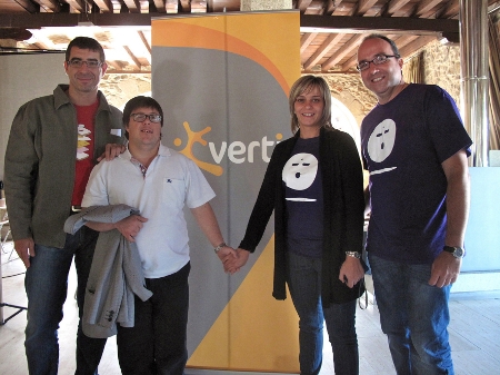 Pablo junto a parte del equipo directivo de Verti 