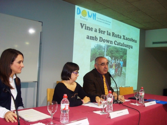 Un momento de la presentación de 'El Camino de Santiago con DOWN CATALUÑA' 