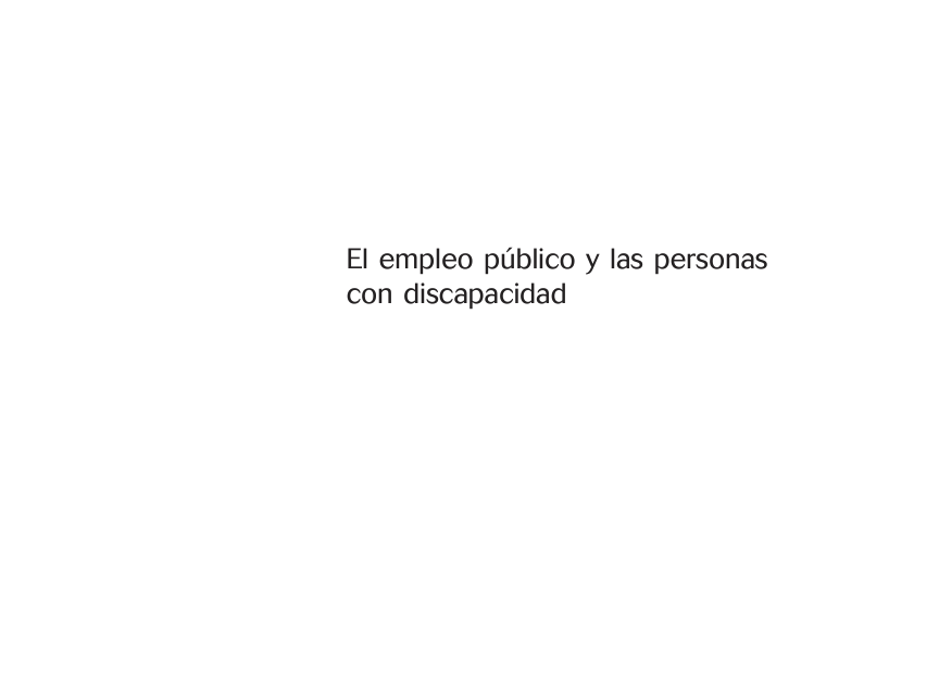 Ir a El empleo público y las personas con discapacidad