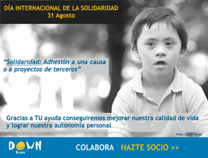 Colabora con DOWN ESPAÑA en el Día Internacional de la Solidaridad, hazte socio