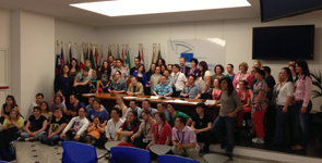 Siete jóvenes españoles con síndrome de Down hablan en la Oficina del Parlamento Europeo en Roma sobre su participación en la vida política