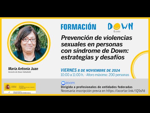 Ir a Conferencia Down: Prevención de violencia sexual en personas con síndrome de Down
