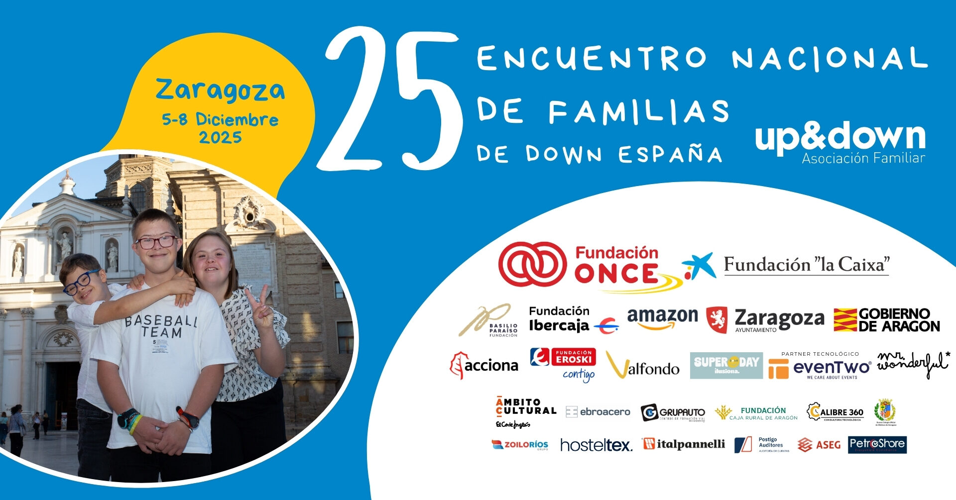 Más de 620 personas asistirán al Encuentro Nacional de Familias de DOWN ESPAÑA en Zaragoza