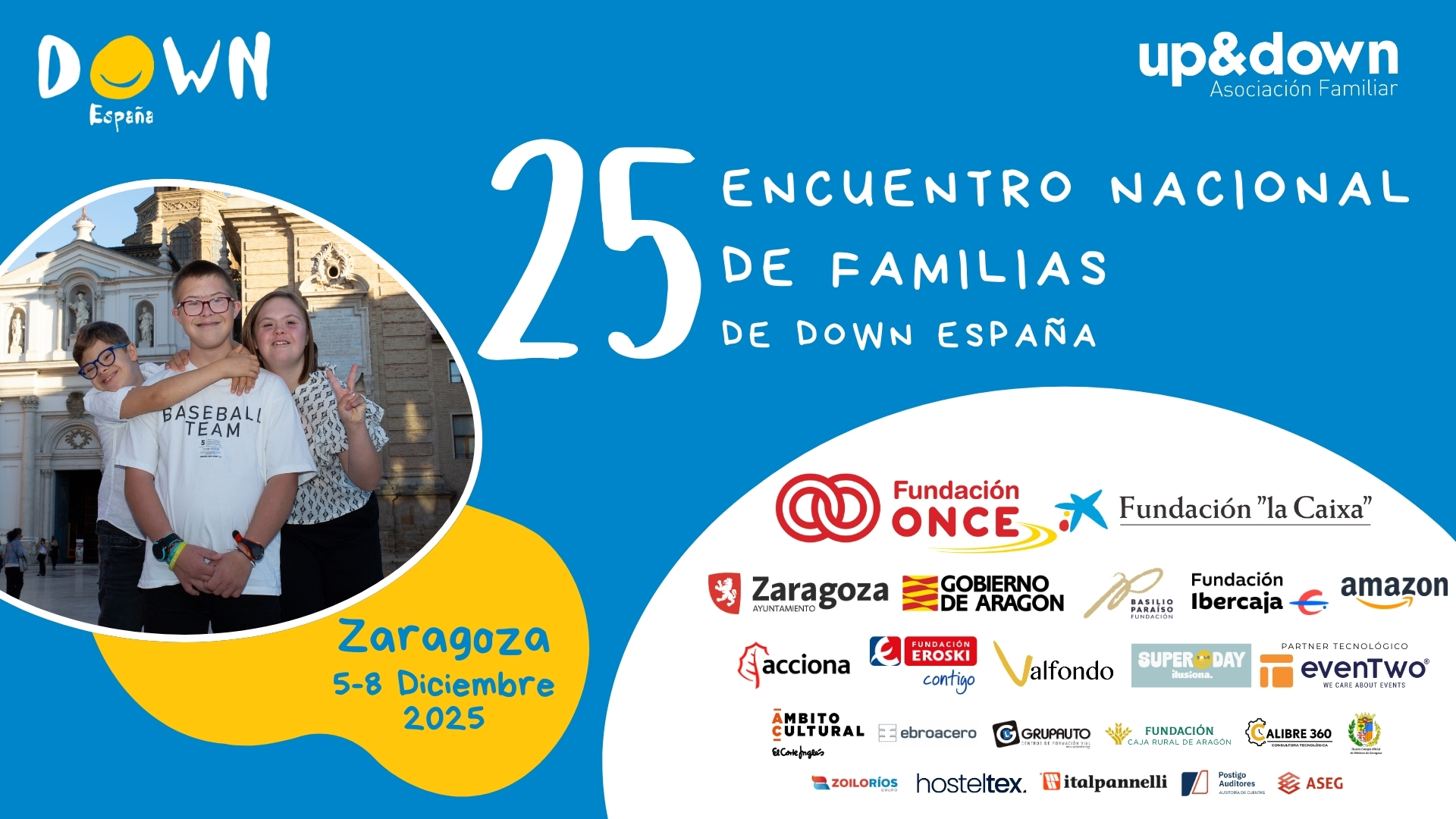 Más de 620 personas asistirán al Encuentro Nacional de Familias de DOWN ESPAÑA en Zaragoza